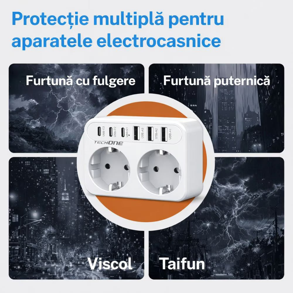 Prelungitor Stecher Dublu Techone Hub
