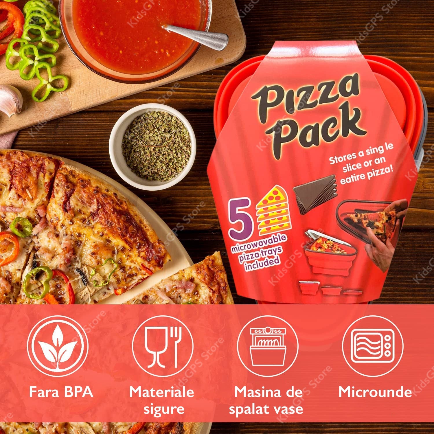 Cutie depozitare pizza din silicon Topaqua® Pizza Pack