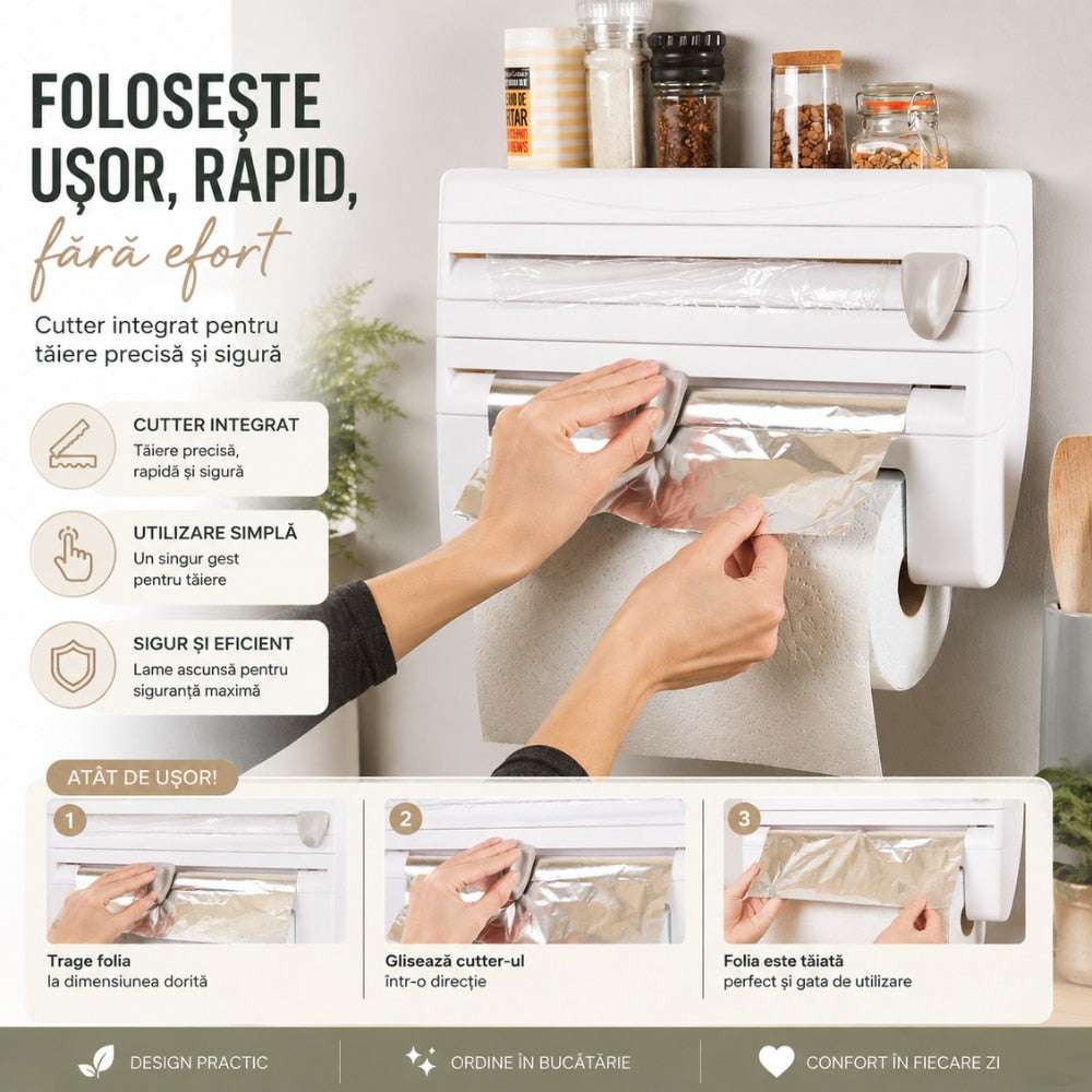 Suport Prosoape Hartie Bucatarie KD Home FolioRack