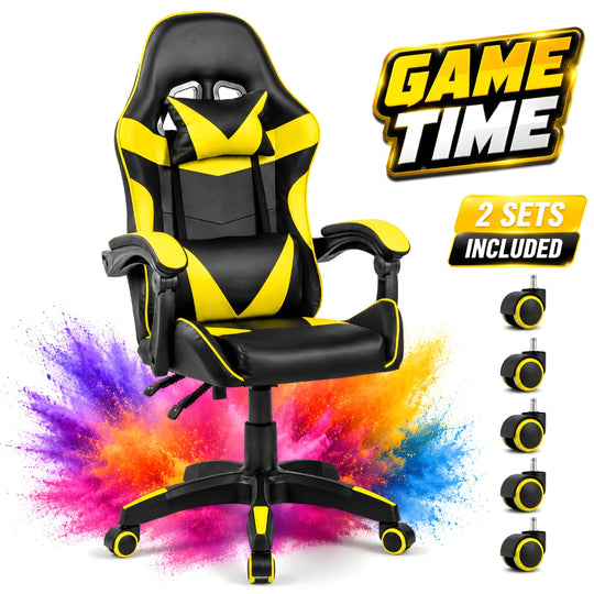 Scaun Gaming Ergonomic KD Home ShadowStrike X1, Galben
