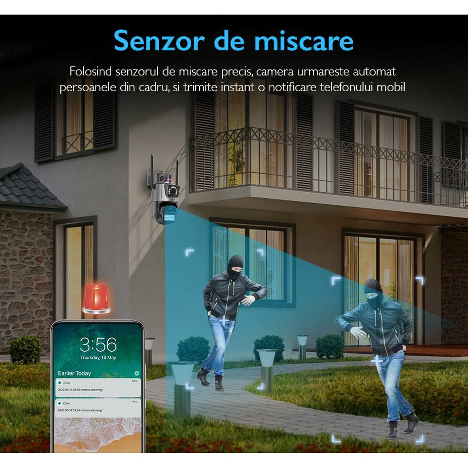 Camera de supraveghere dubla WIFI Loosafe® P11 Pro