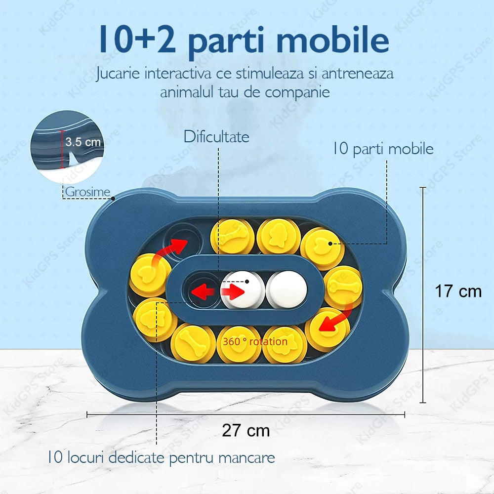 Castron hranire lenta caini si pisici cu puzzle Grunluft HappyPET DT-BY-01