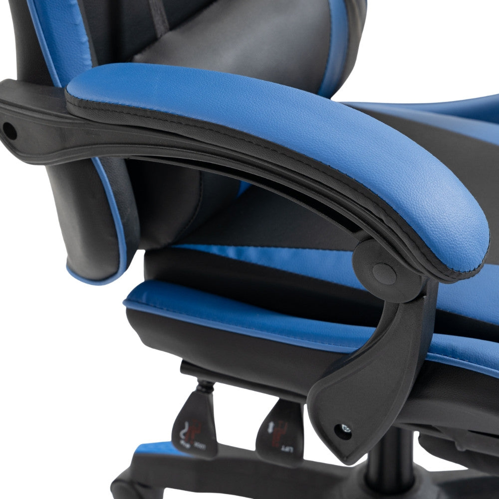 Scaun Gaming Ergonomic KD Home ShadowStrike X3, Albastru