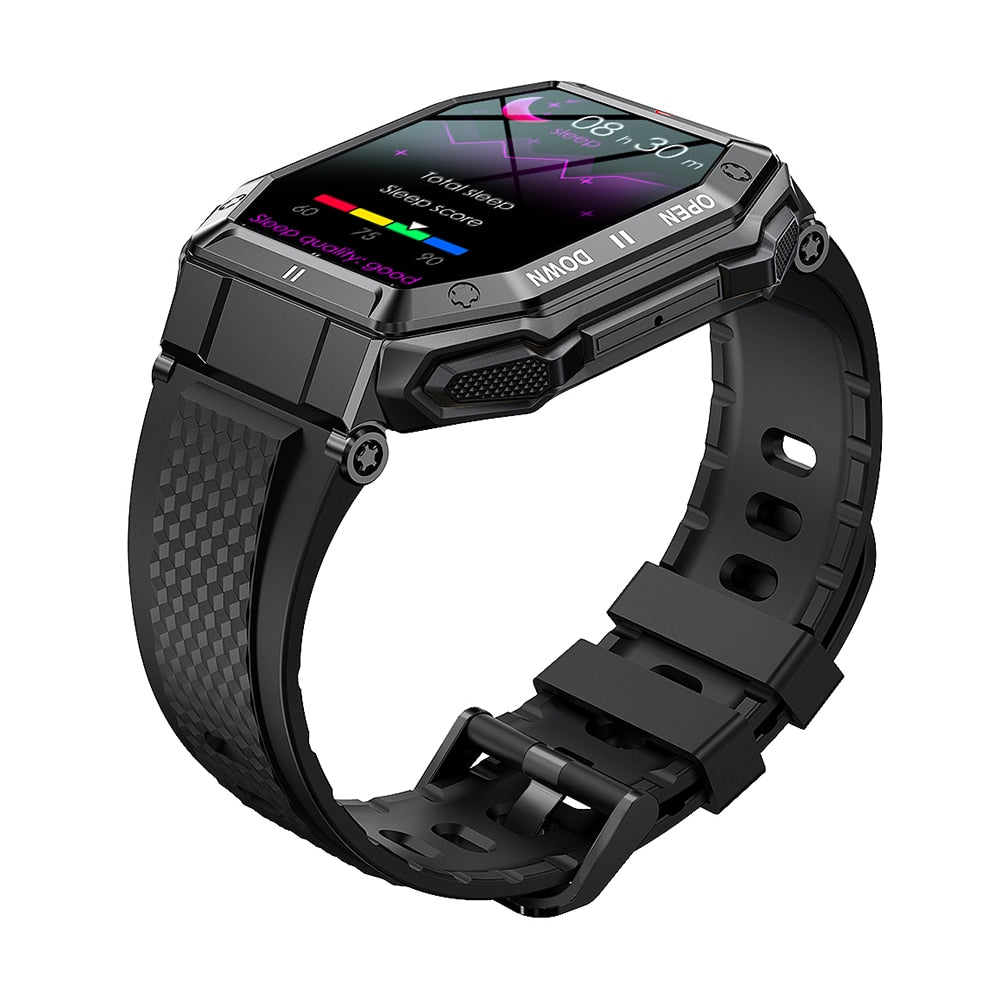 Ceas smartwatch barbati TechONE® K55, Negru