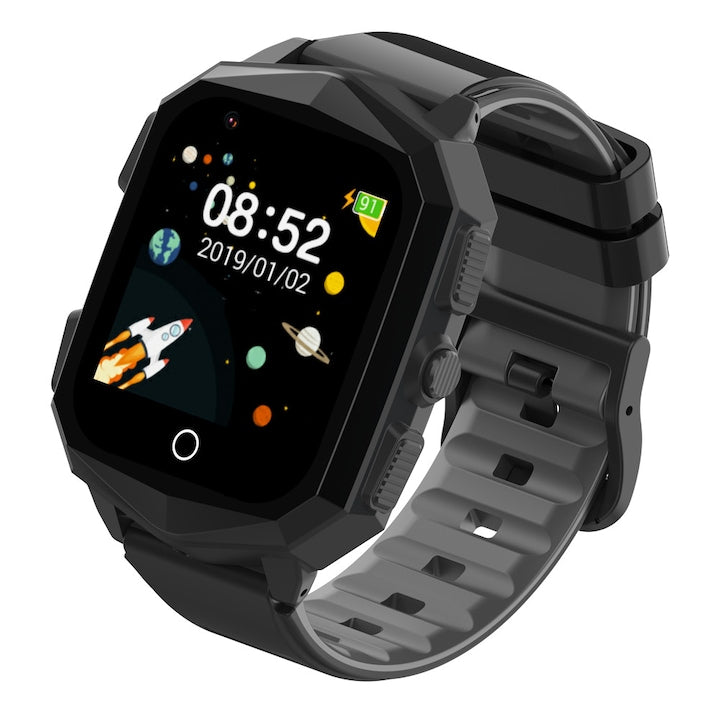Ceas smartwatch GPS copii Techone™ KT20S 4G, Negru
