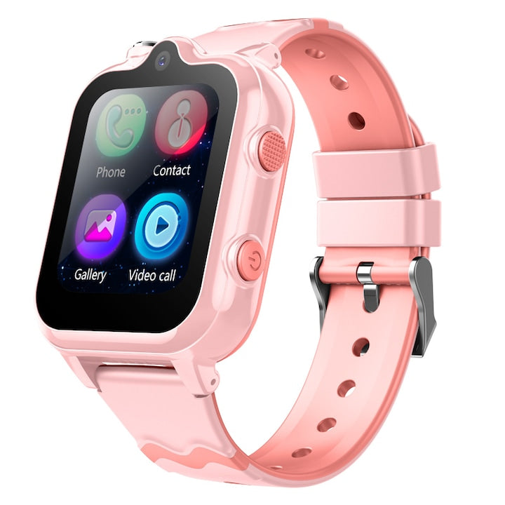 Ceas smartwatch GPS copii cu localizare si telefon Techone™ KT18, Roz