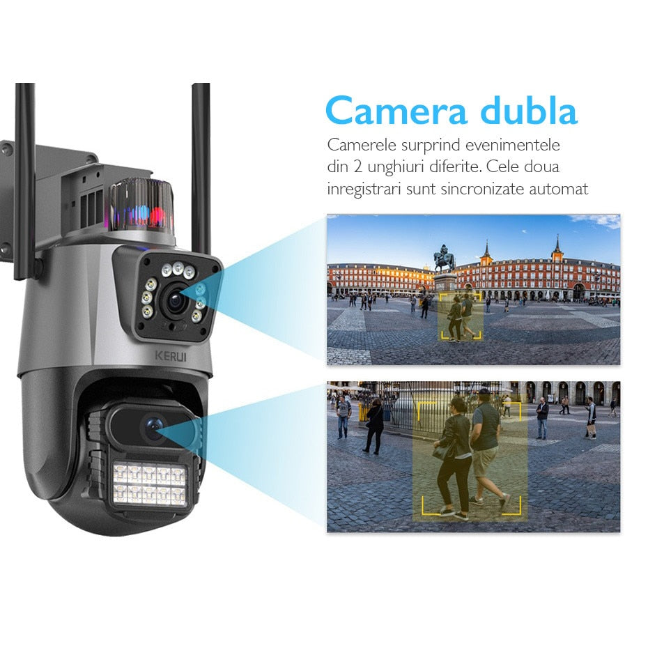 Camera de supraveghere dubla WIFI Loosafe® P11 Pro