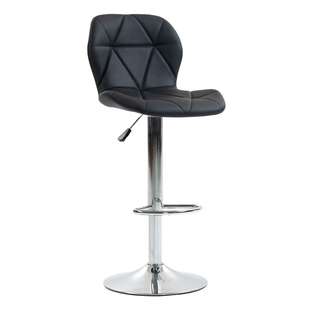 Scaun de Bar Inalt Cu Spatar KD Home Velvet Rise 360, Negru