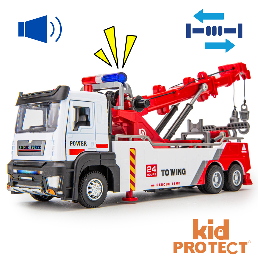Masina de Tractat Metalica De Jucarie Pentru Copii KidProtect Tow Friend