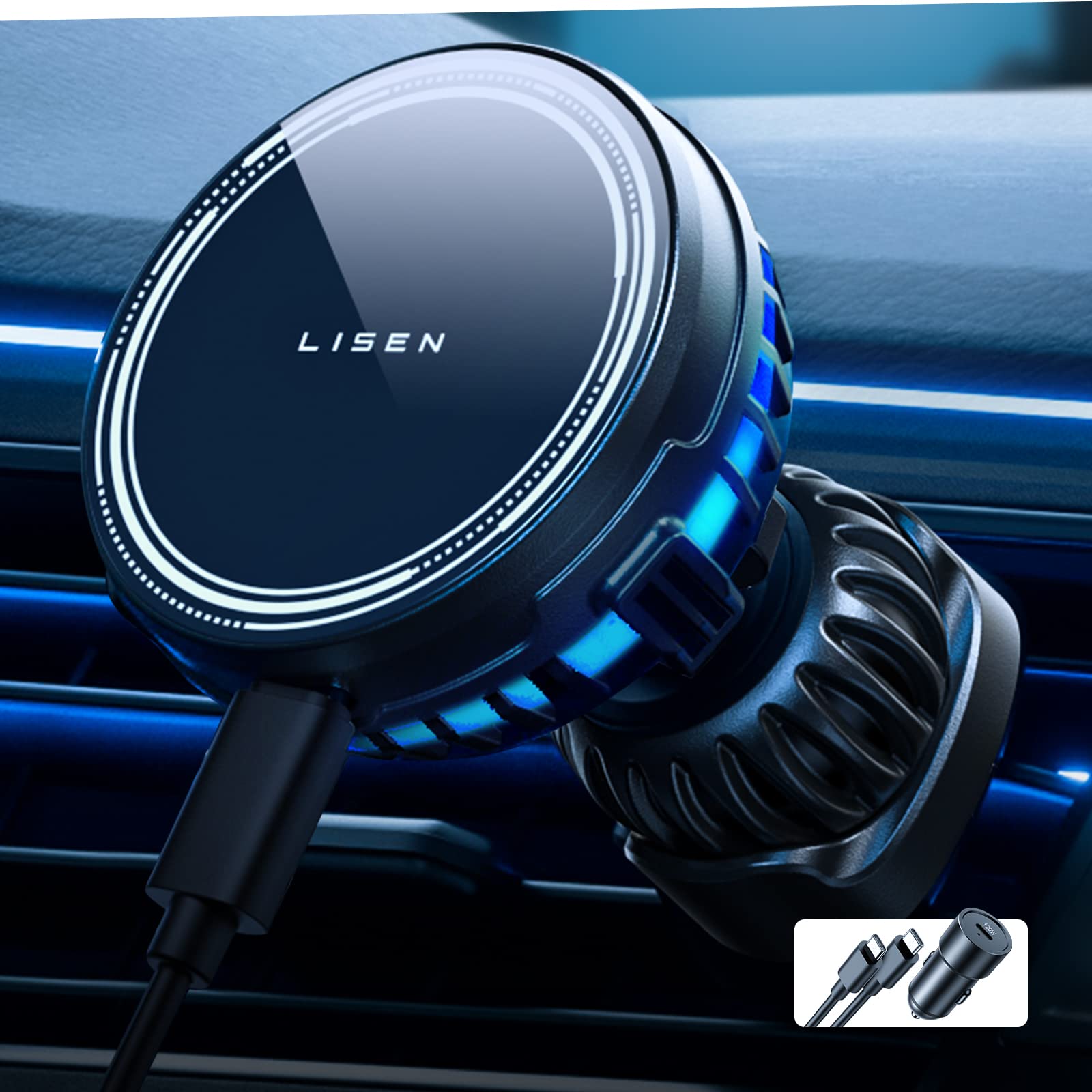Incarcator Auto Wireless Magnetic Ventilatie Lisen® Car Buddy