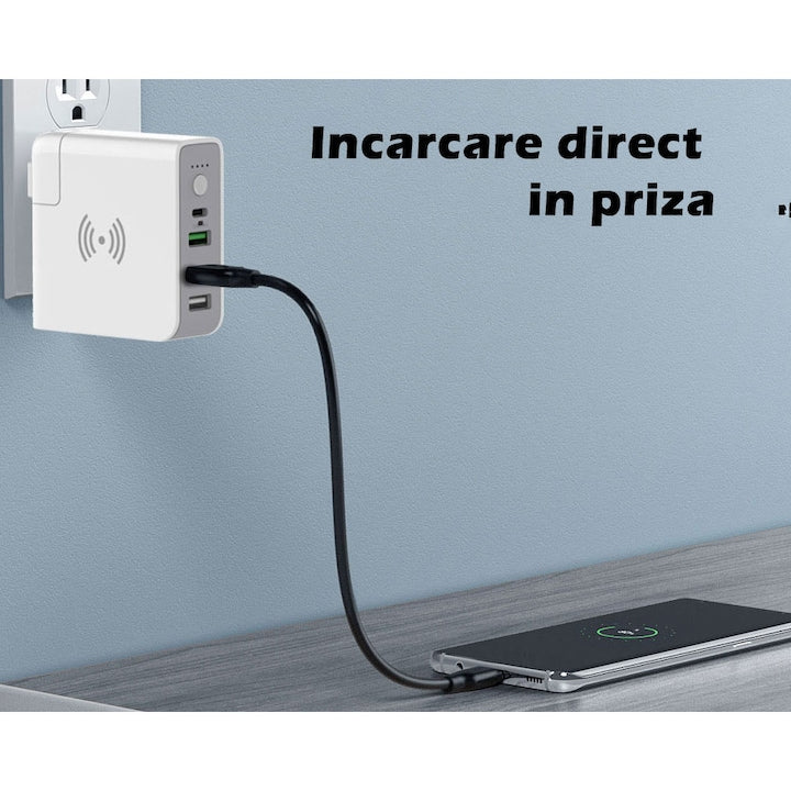 Baterie externa multifunctionala, incarcator USB Loowoko™ LWC-WP6