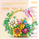 Set de Constructie cu Piese Tip Blocuri Constructie MiniBric Summer Bouquet