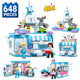 Set de Constructie cu Piese Tip Blocuri Constructie 648 Piese MiniBric 4 in 1 Girls Beauty Salon