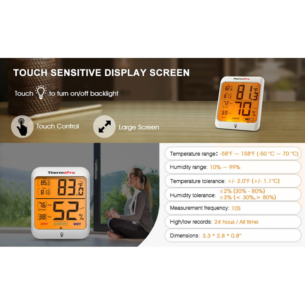 Termometru si higrometru de camera ThermoPro TP-53 Pro