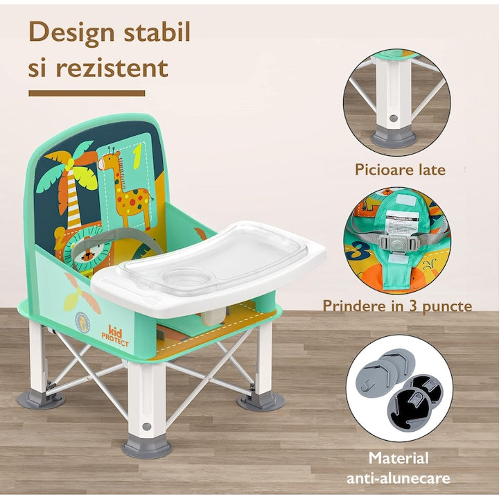 Scaun de Masa Portabil 2 in 1 Pentru Bebelusi si Copii, KidProtect® Easy Mom