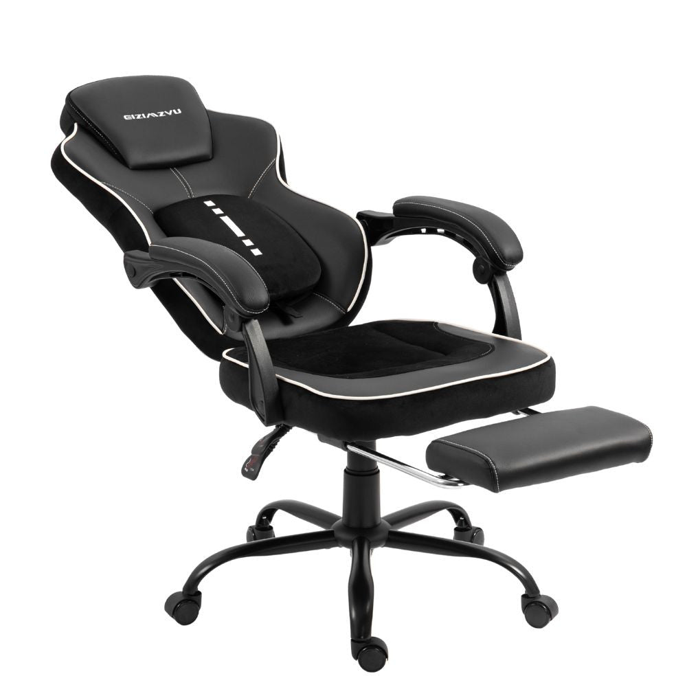 Scaun Gaming Ergonomic Premium Profesional KD Home Apex Fusion EIZI/ Negru/Alb