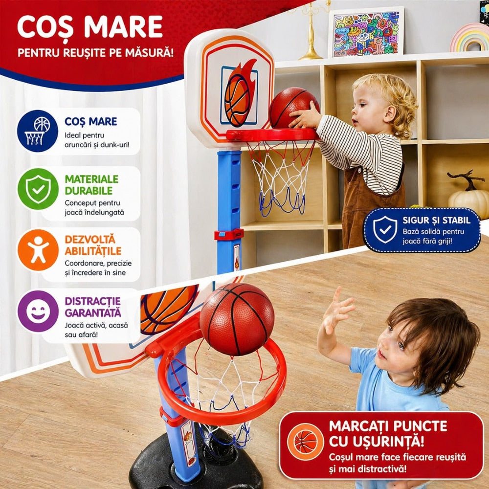 Set Cos De Baschet Copii Cu Picior KidProtect Mini Bounce