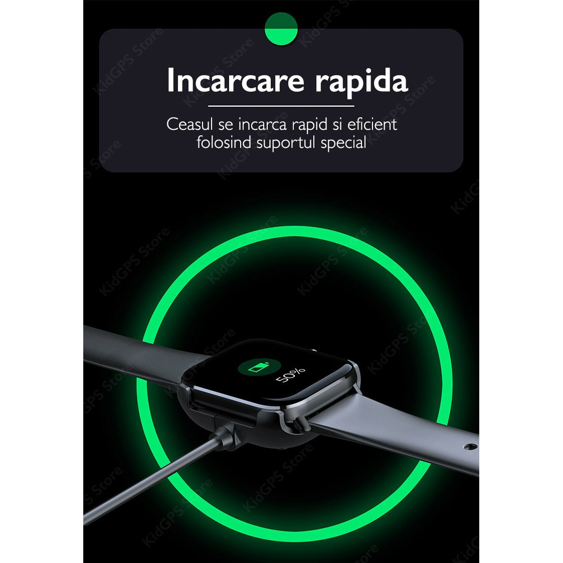 Ceas smartwatch TechONE™ KM04, Roz