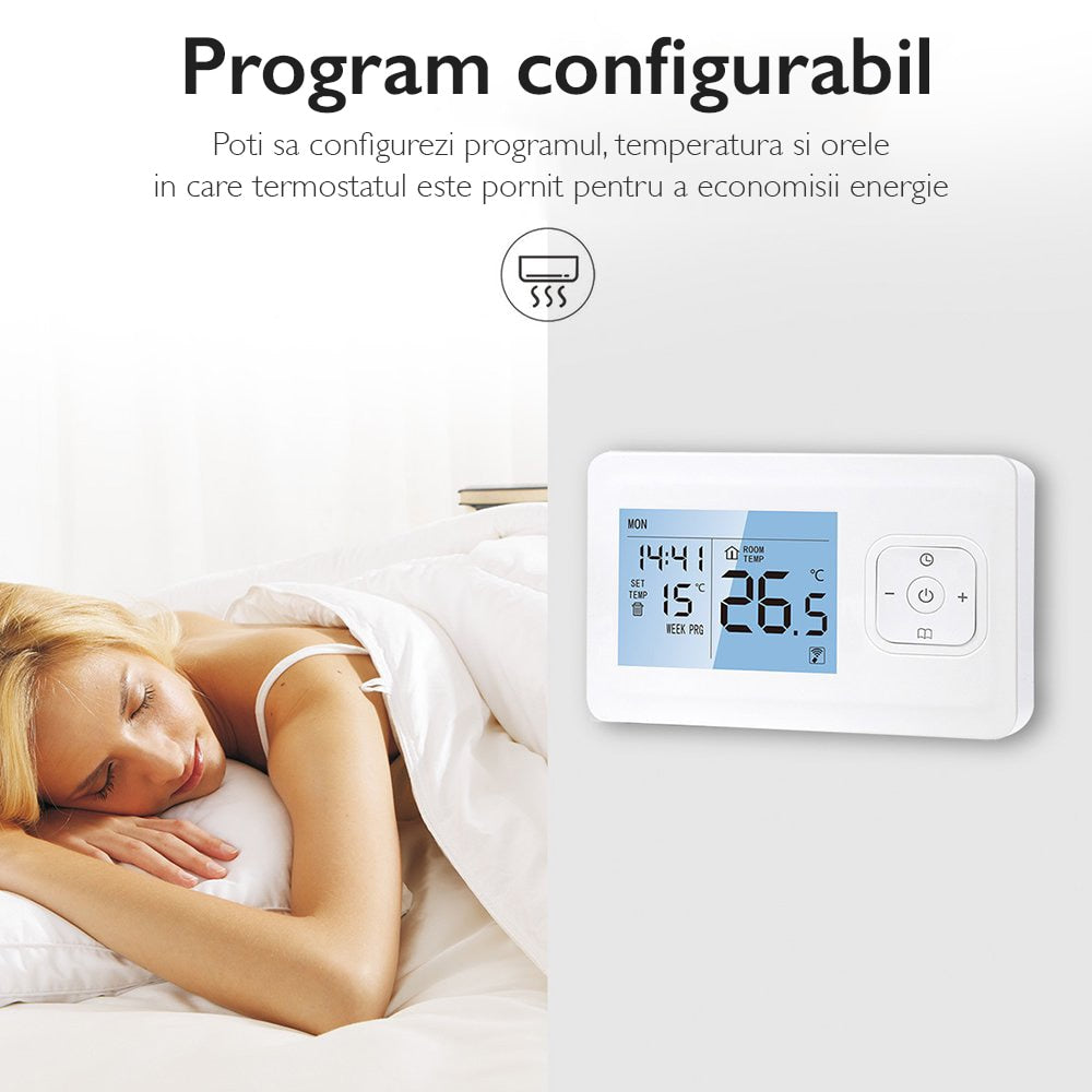 Termostat Ambient Centrala Termica WIFI Techone® AC8048s