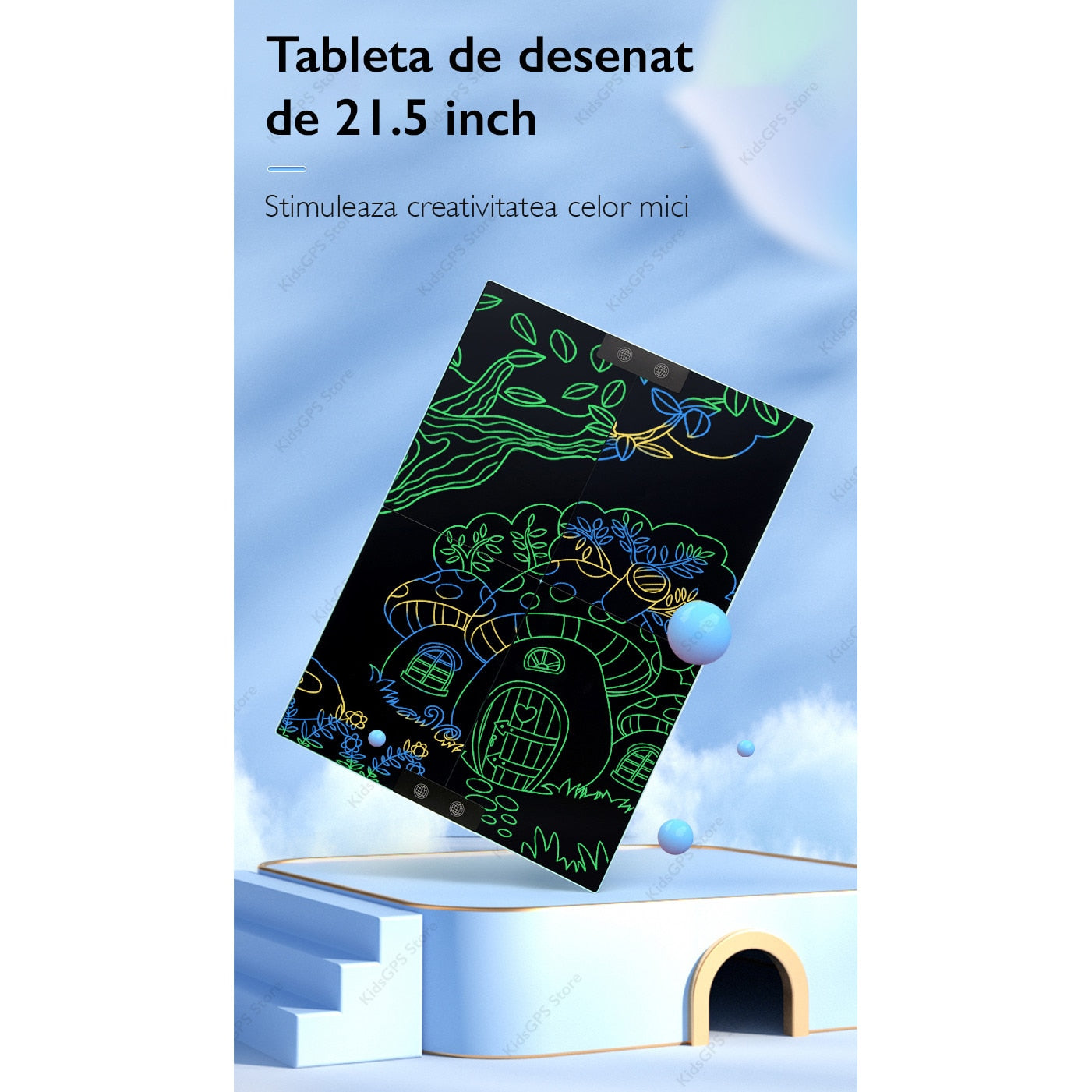 Tableta de scris si desenat color dubla Techone® Draw Pro 21 inch