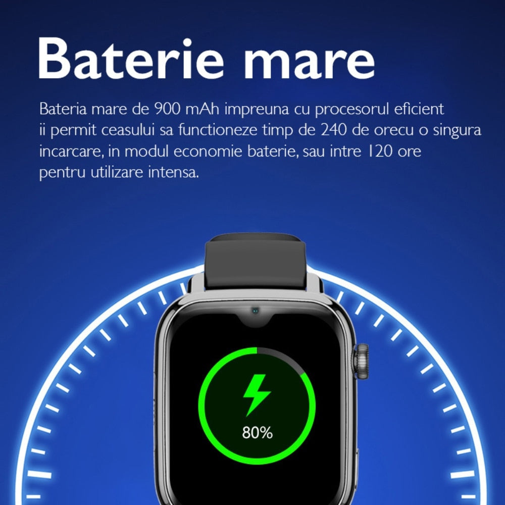 Ceas Smartwatch GPS Copii Cu Localizare Si Telefon Techone® TrackMe KT34 Pro, Negru