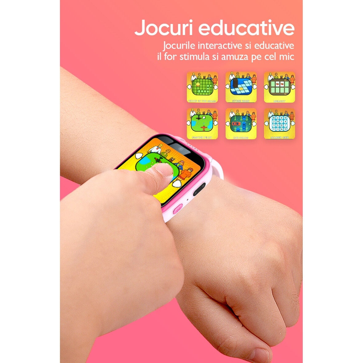 Ceas smartwatch copii Techone® Y90 Pro Plus+, Albastru