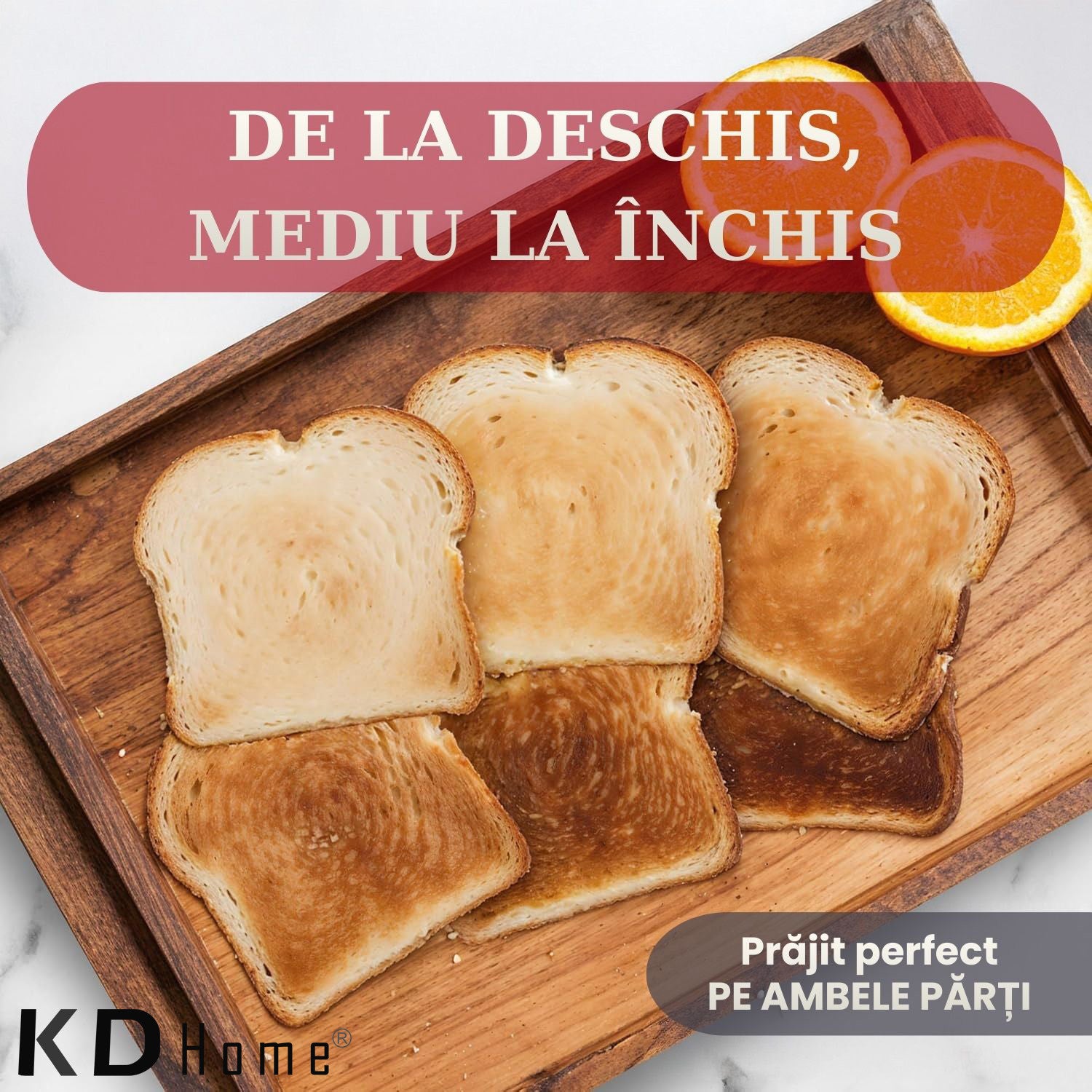 Prajitor de Paine 4 Felii Tip Toaster KD Home ToastElite Quad