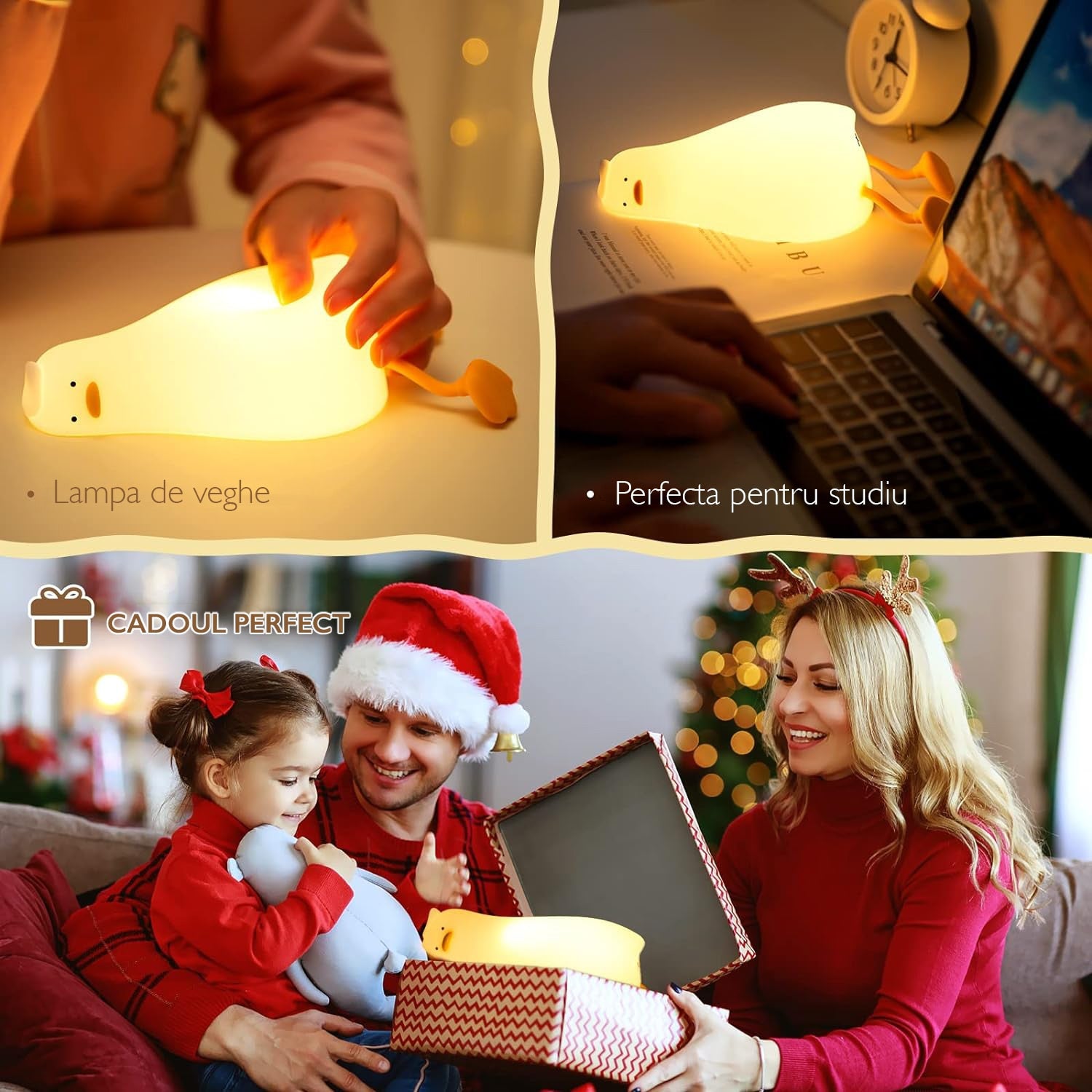 Lampa de Veghe Copii Techone® Ratusca Adormita Touch