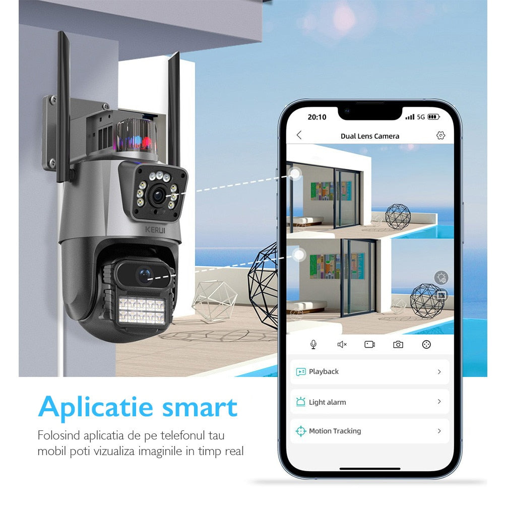 Camera de supraveghere dubla WIFI Loosafe® P11 Pro