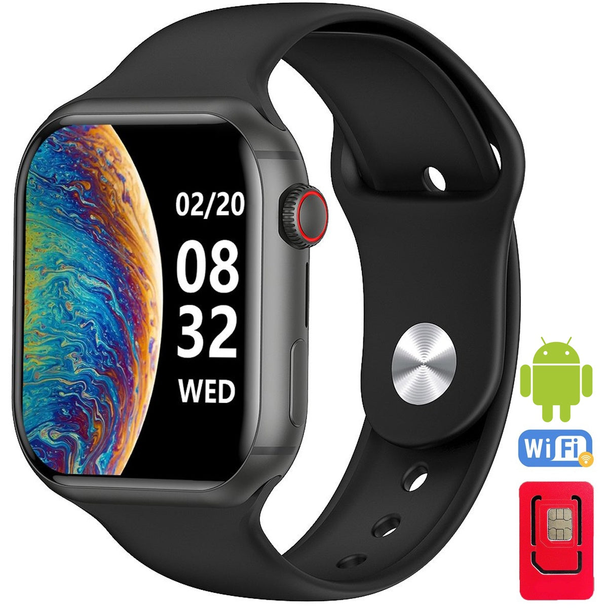 Ceas Smartwatch Barbati TechONE® GlideWatch, Negru
