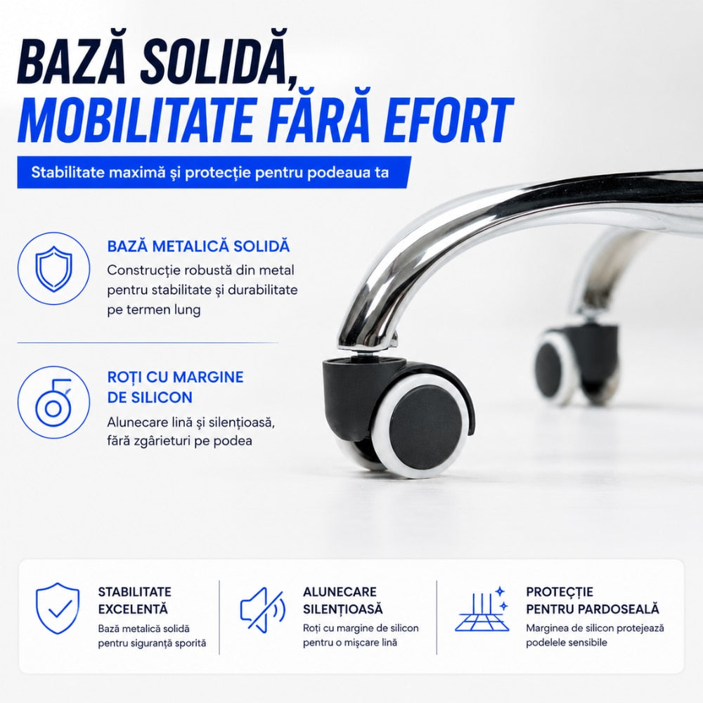 Scaun de Birou Directorial Cu Masaj KD Home CEO UltraComfort 8, Negru