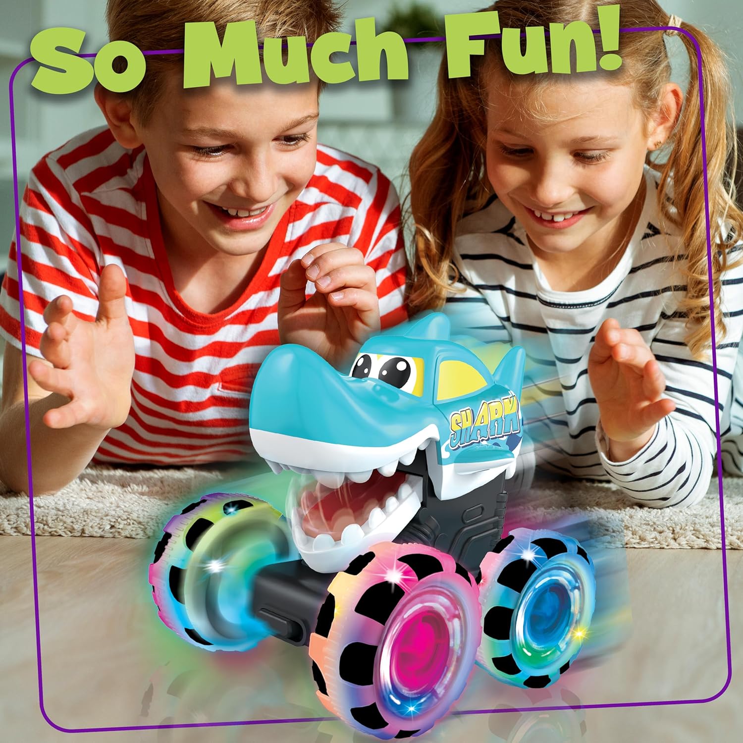 Masinuta Pentru Copii, KidProtect Monster Wheely Shark