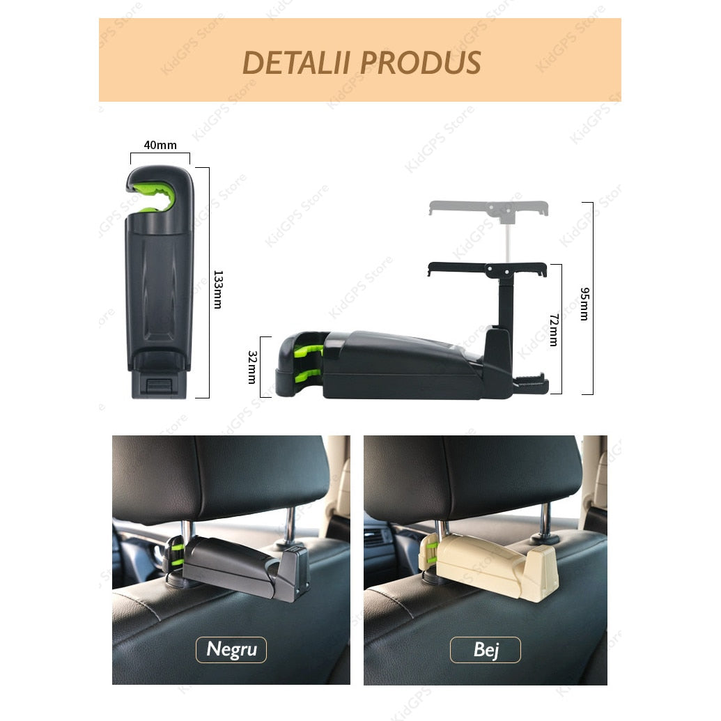 Carlig pentru tetiera auto Techone® Little Helper