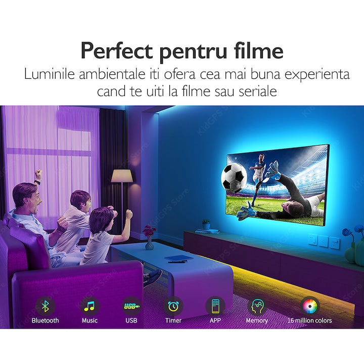Kit Banda LED TV Huerler™ Smart RGB 2.5 metri