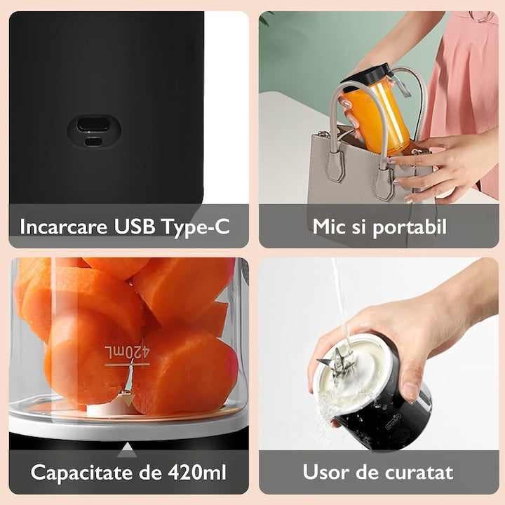 Mini Blender Electric, Grunluft® Easy Mix