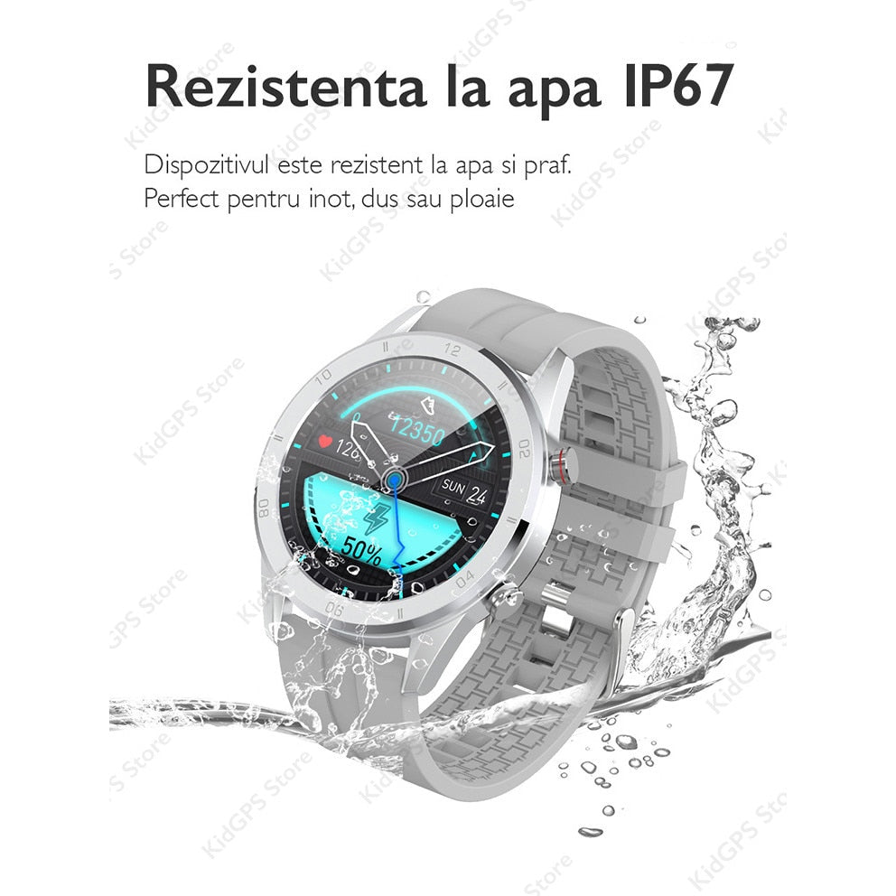 Ceas smartwatch TechONE™ KM02, Negru