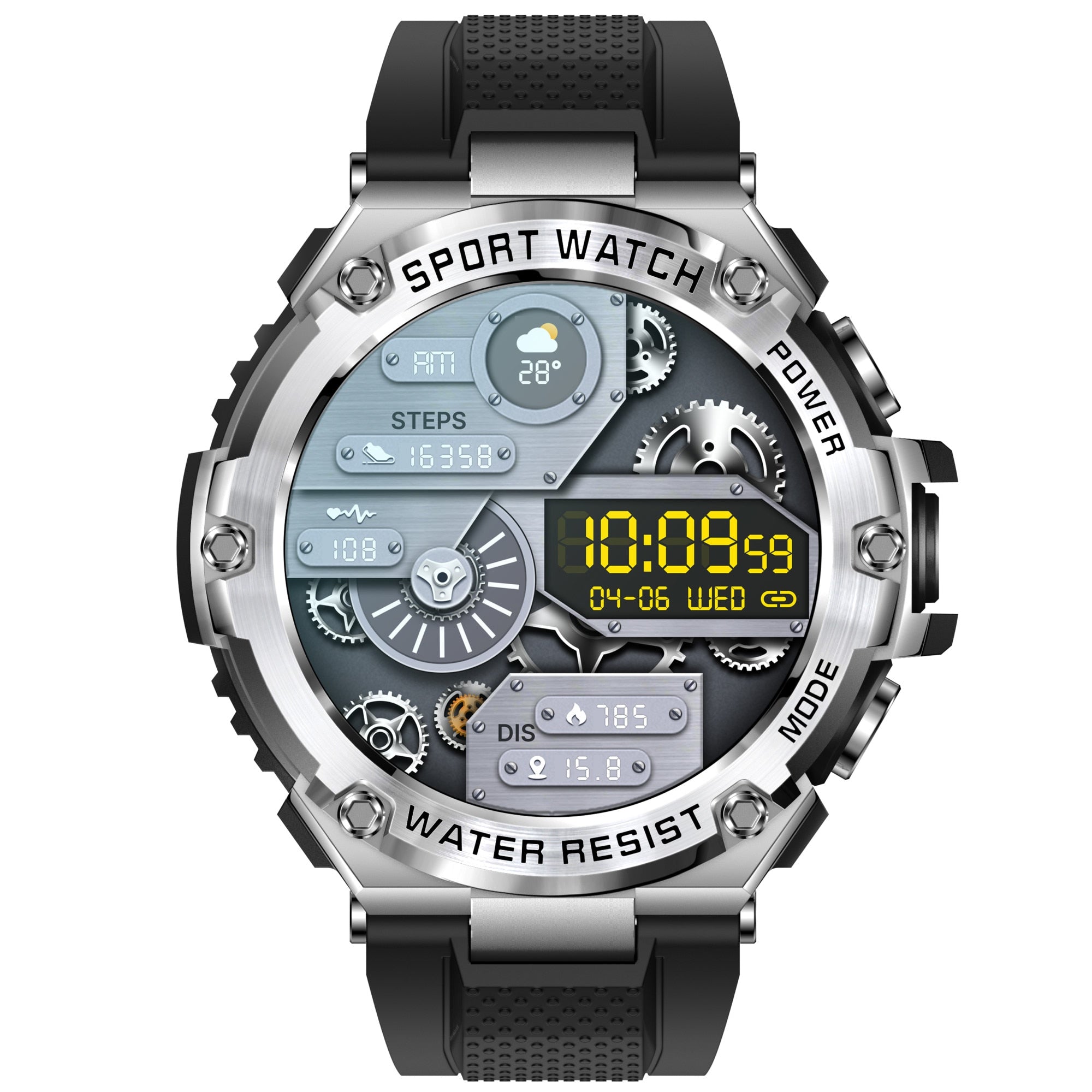 Ceas Smartwatch Barbati Techone® T88 Genesis, Argintiu