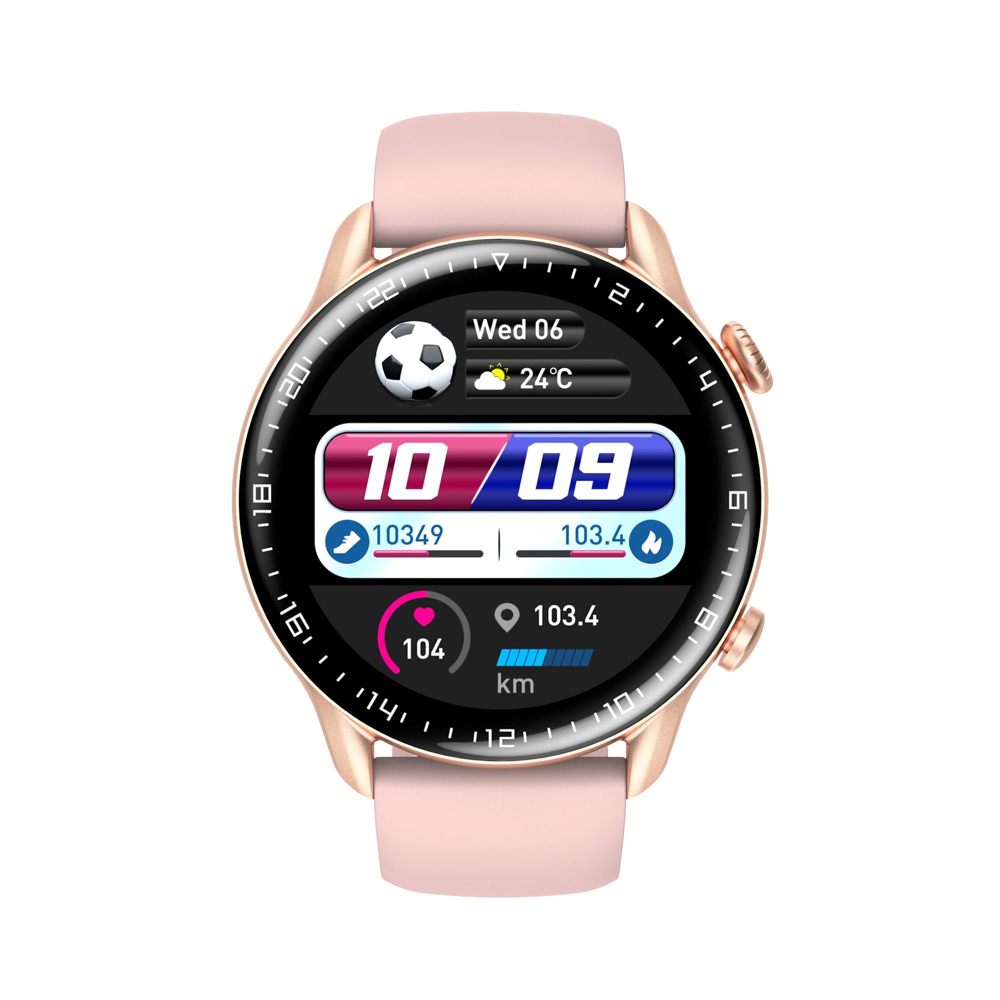 Ceas Smartwatch Femei Wonlex® DW13 Starlight, Gold