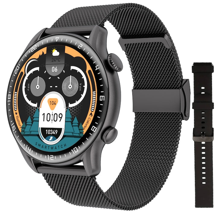 Ceas Smartwatch Barbati Wonlex® DW13 Starlight, Negru
