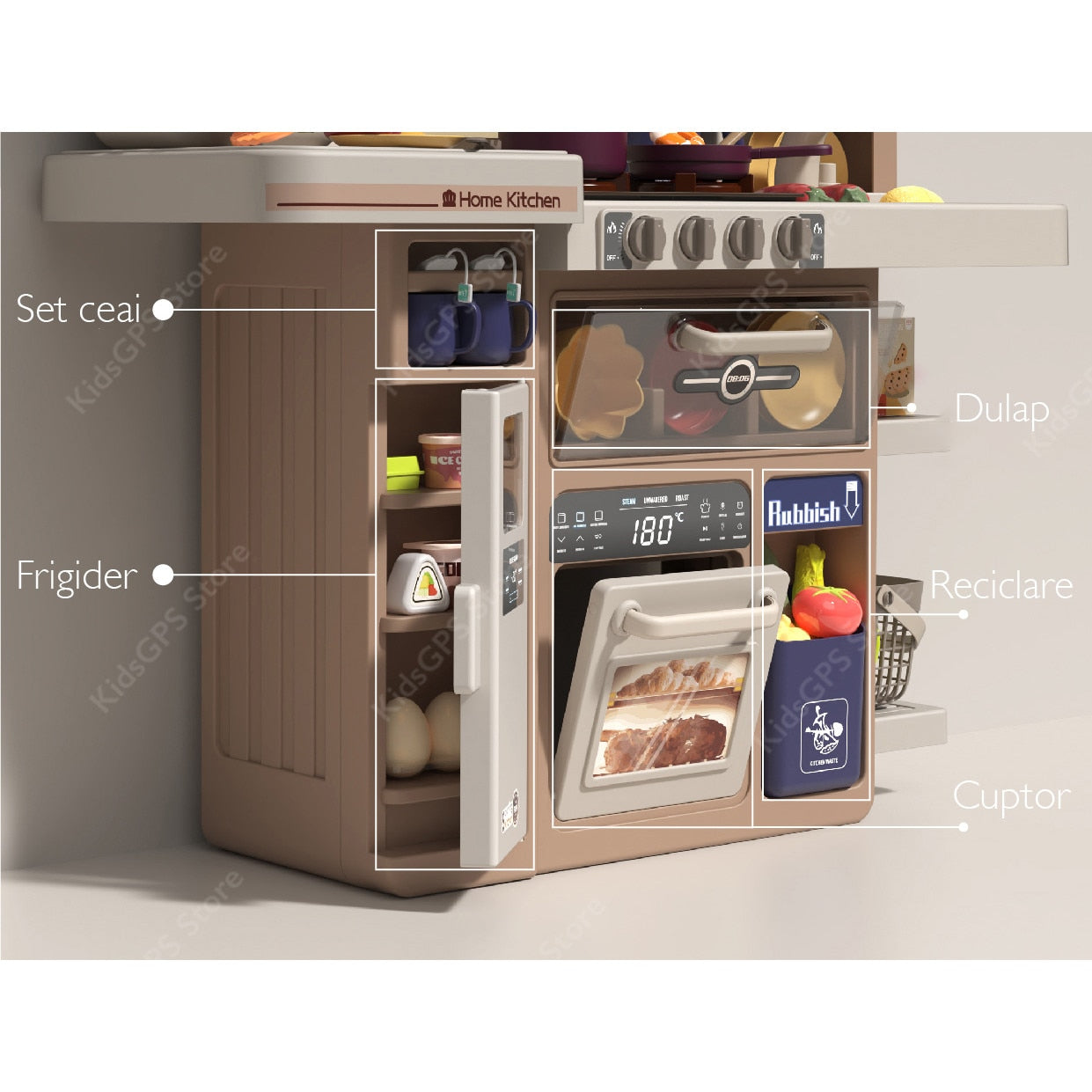 Bucatarie Multifunctionala Copii KidProtect® King Chef DUBLA XXL