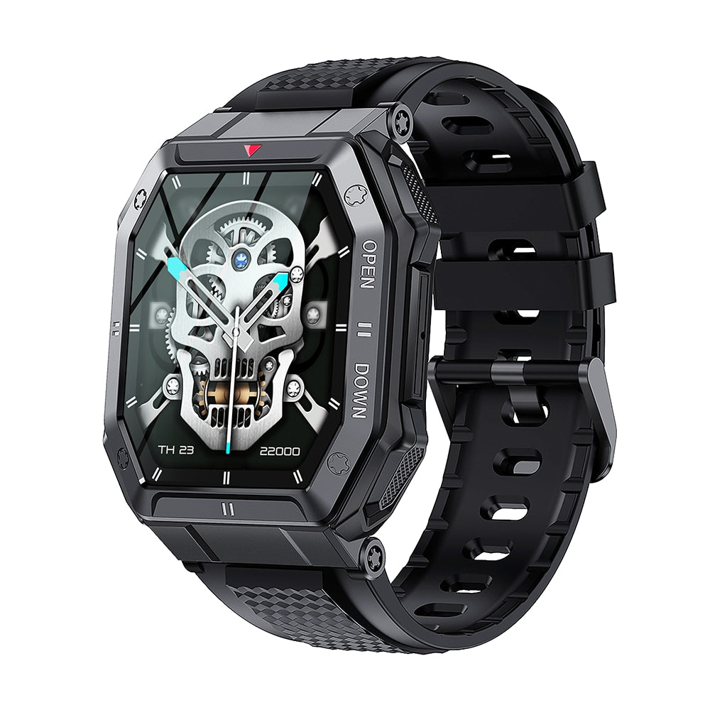Ceas smartwatch barbati TechONE® K55, Negru