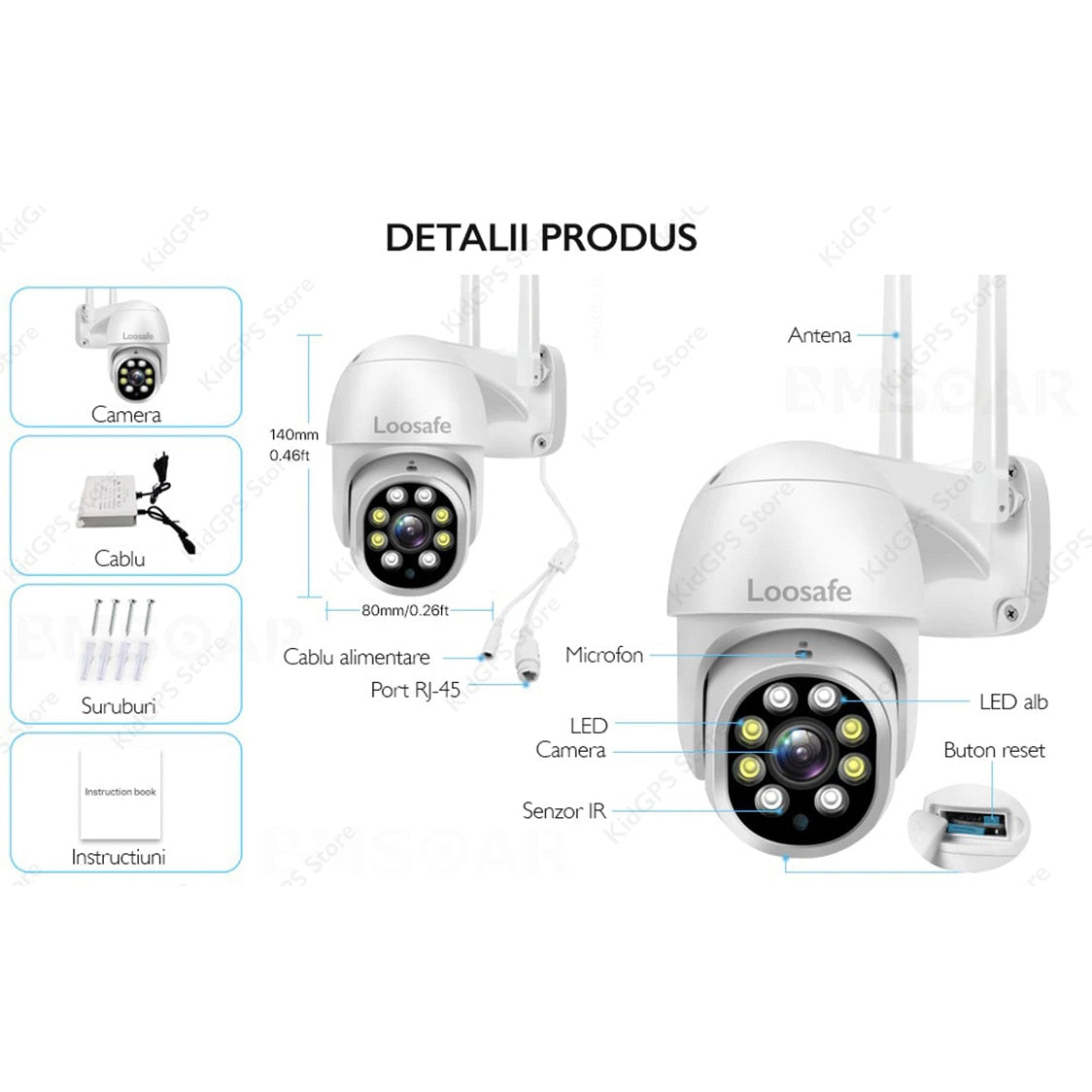 Camera de supraveghere WIFI Loosafe® 80XP Max+ 8MP