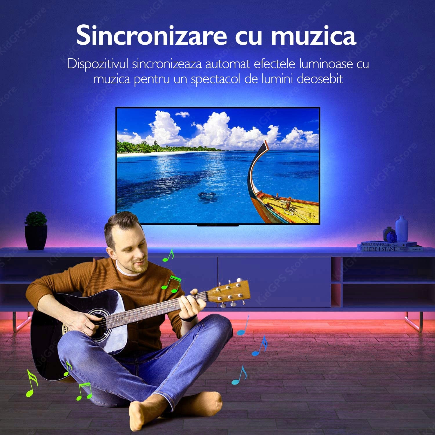 Kit Banda LED TV Huerler™ Smart RGB 2.5 metri