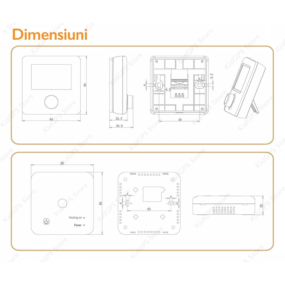 Termostat ambient centrala WIFI Techone® WT-18