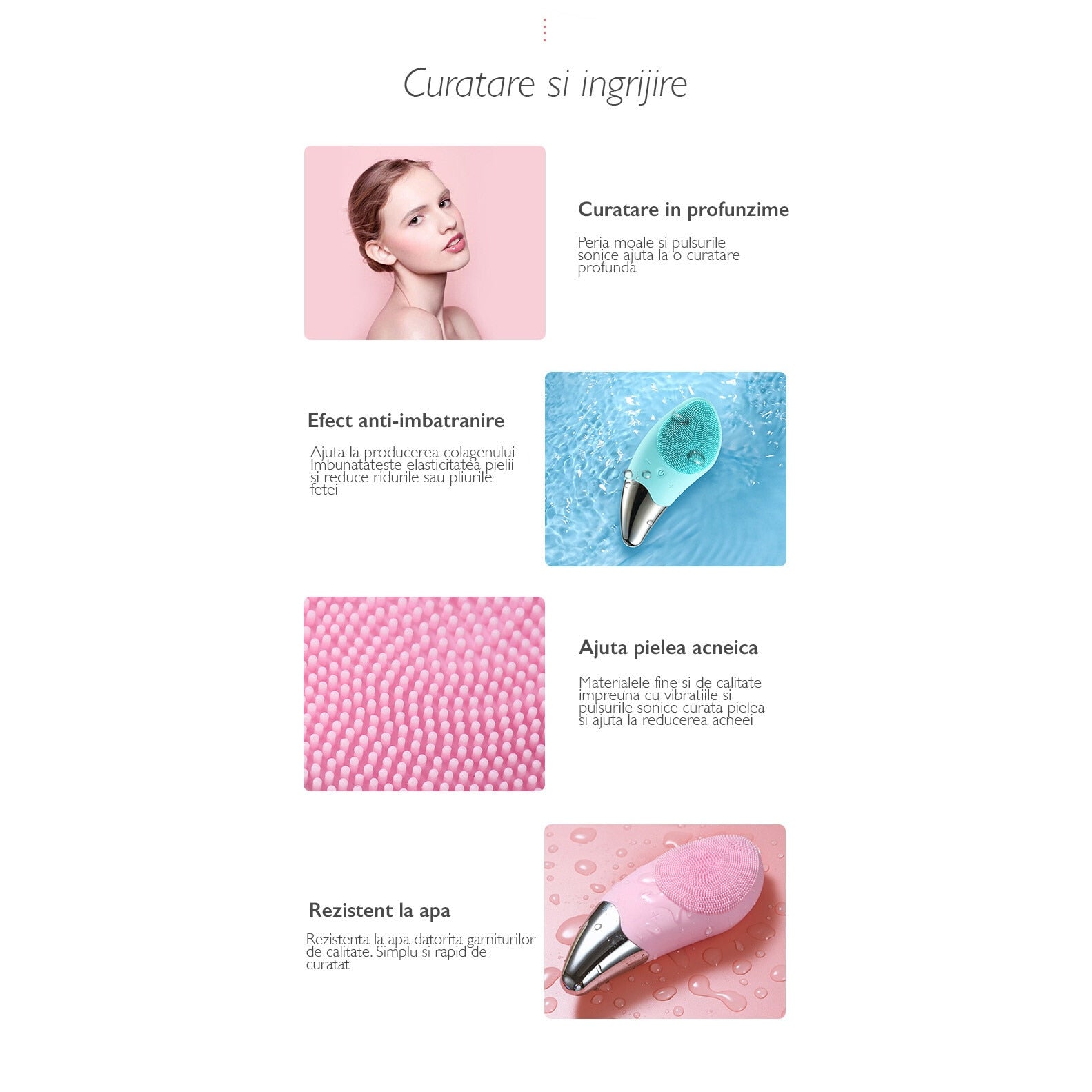 Dispozitiv de curatare faciala, Horigen™ DeepClean Pro V3