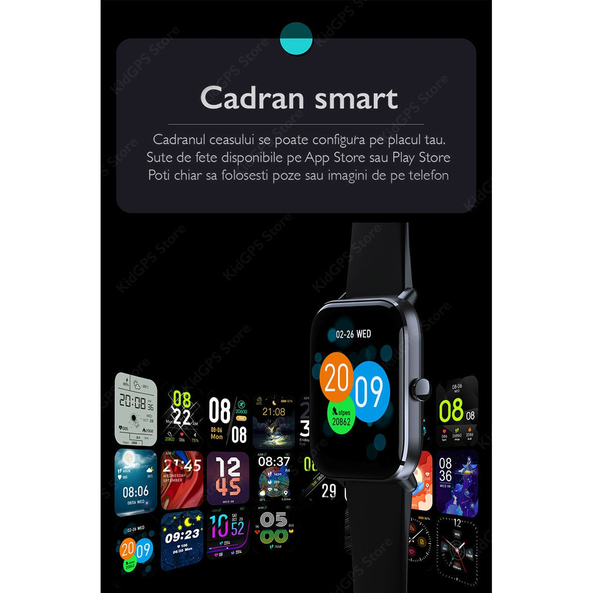 Ceas smartwatch TechONE™ KM04, Roz