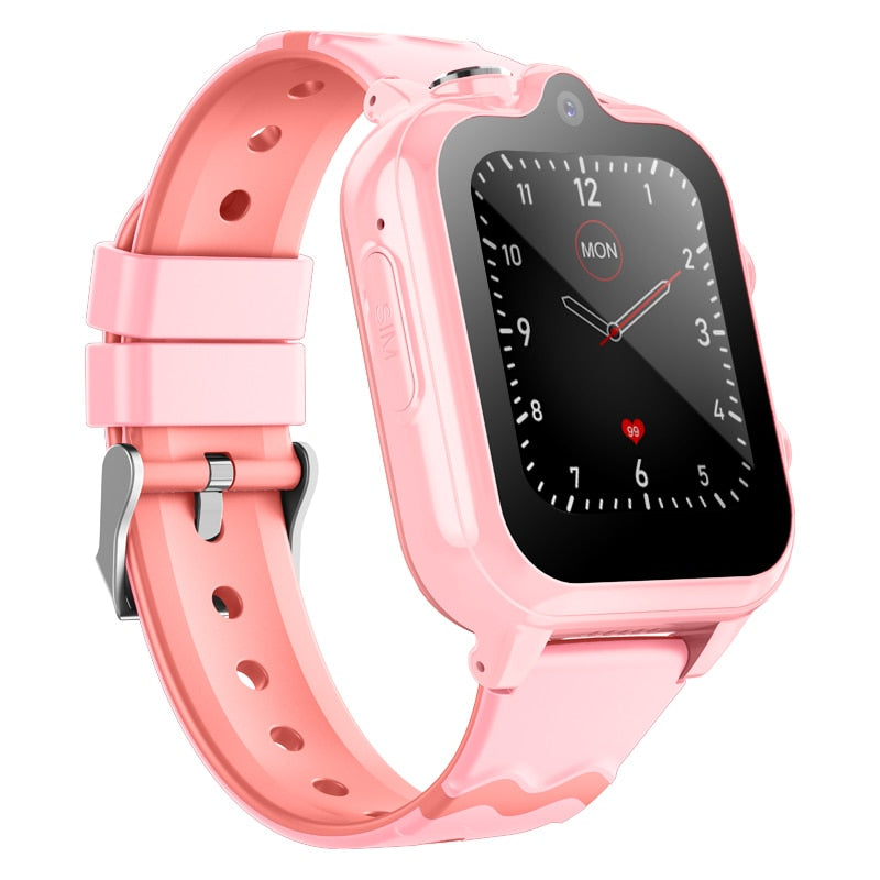 Ceas smartwatch GPS copii cu localizare si telefon Techone™ KT18, Roz