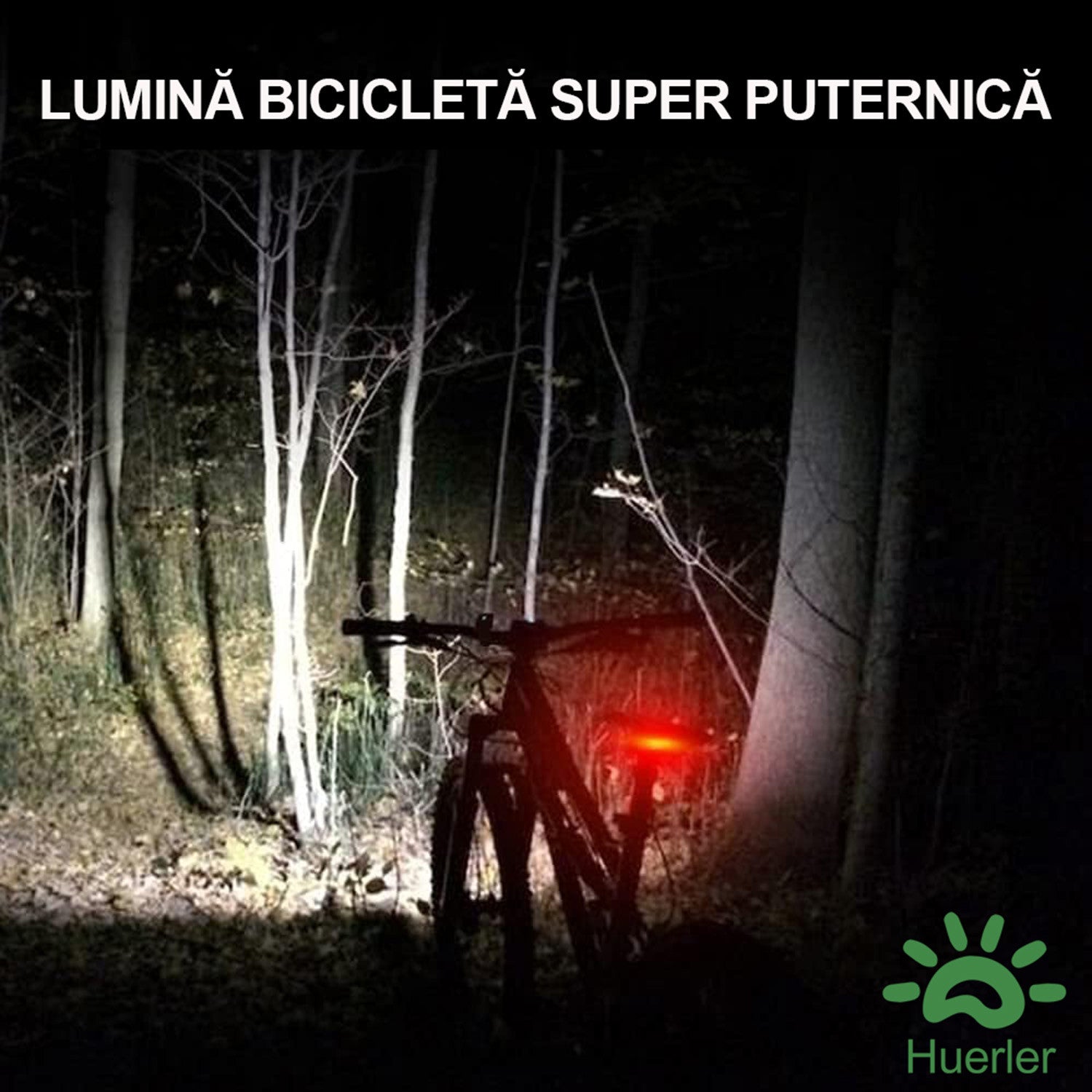 Set Far si Stop Bicicleta, Din Aluminiu, Huerler Vision Pro