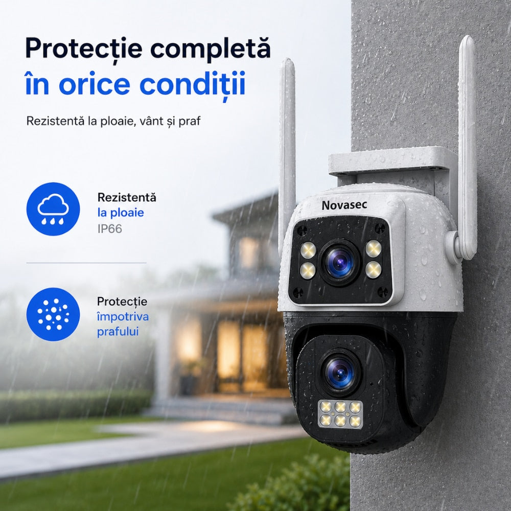 Camera De Supraveghere CCTV Vdeo Exterior Tripla 4G Novasec NovaGuard DuoCore