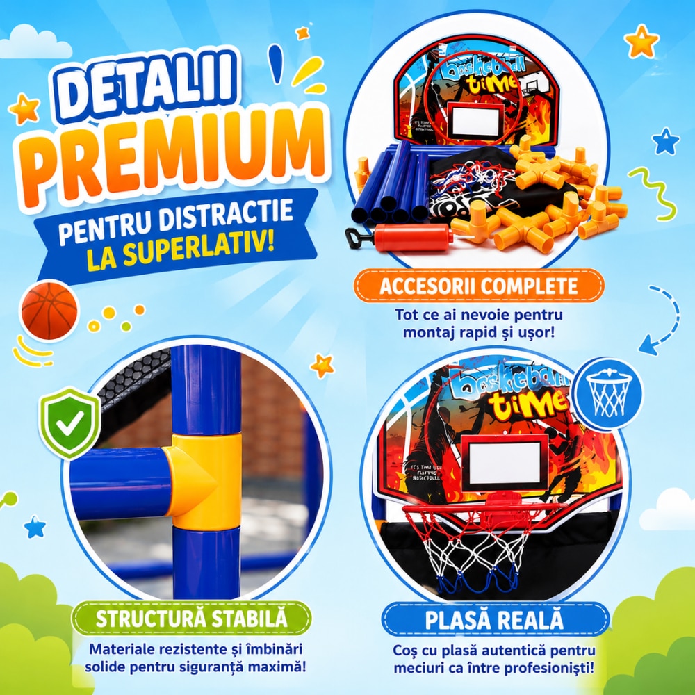 Set Cos De Baschet Tras La Tinta Copii KidProtect Target Ball